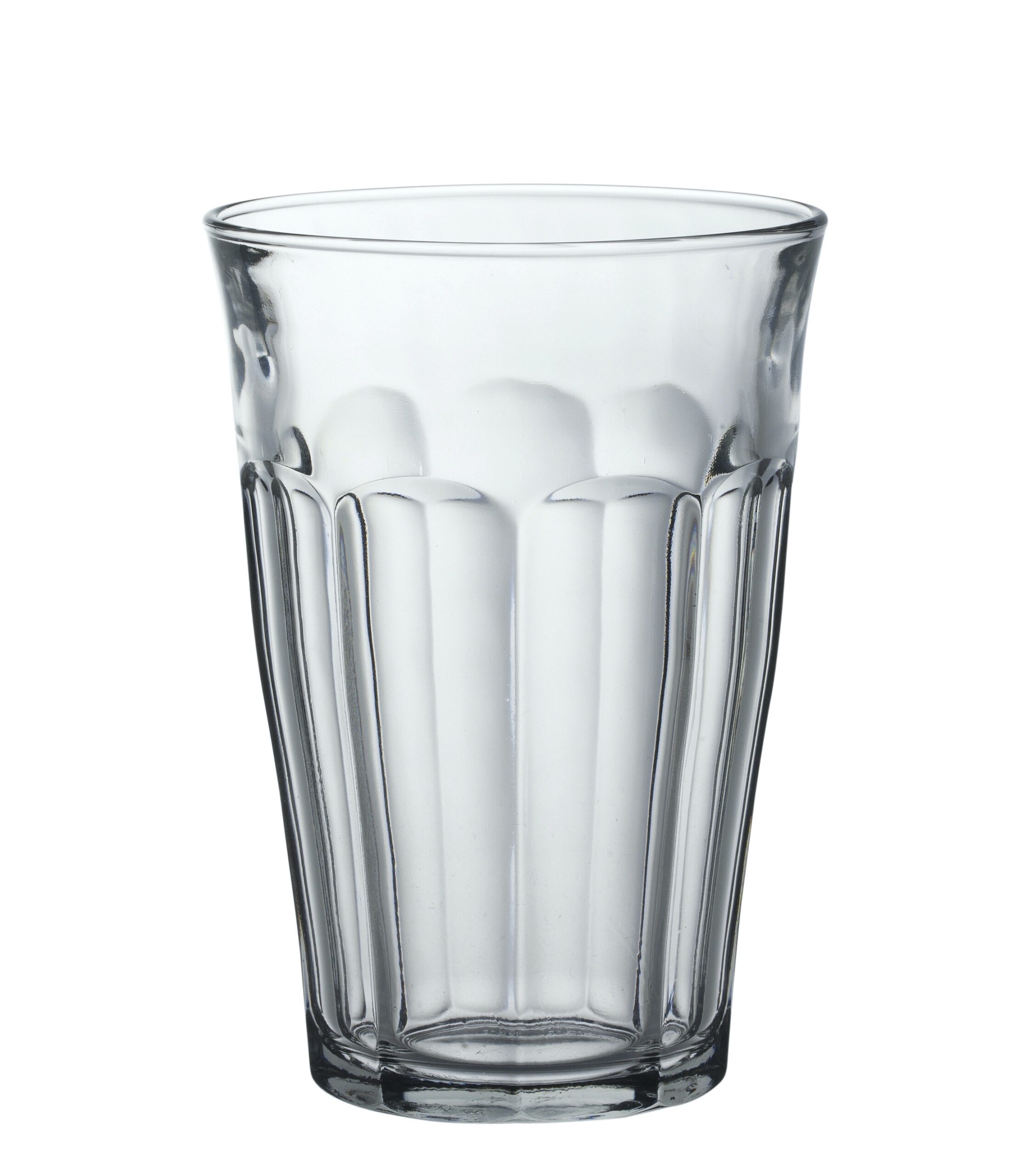 Duralex Picardie Tumbler, Trinkglas, 360ml, mit Füllstrich bei 0.2l, Glas gehärtet, transparent, 6 Stück