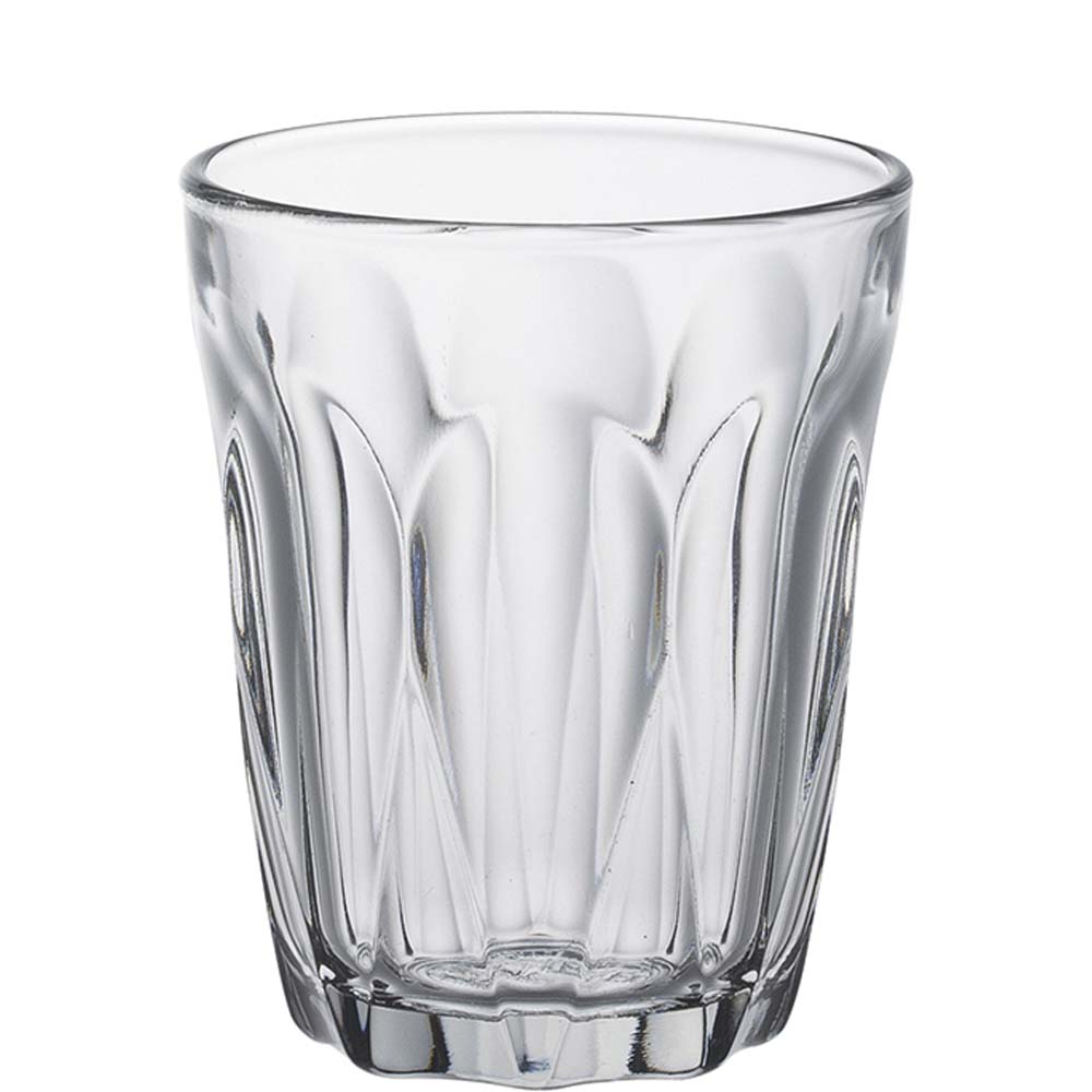 Duralex Provence Tumbler, Trinkglas, 90ml, Glas gehärtet, transparent, 6 Stück
