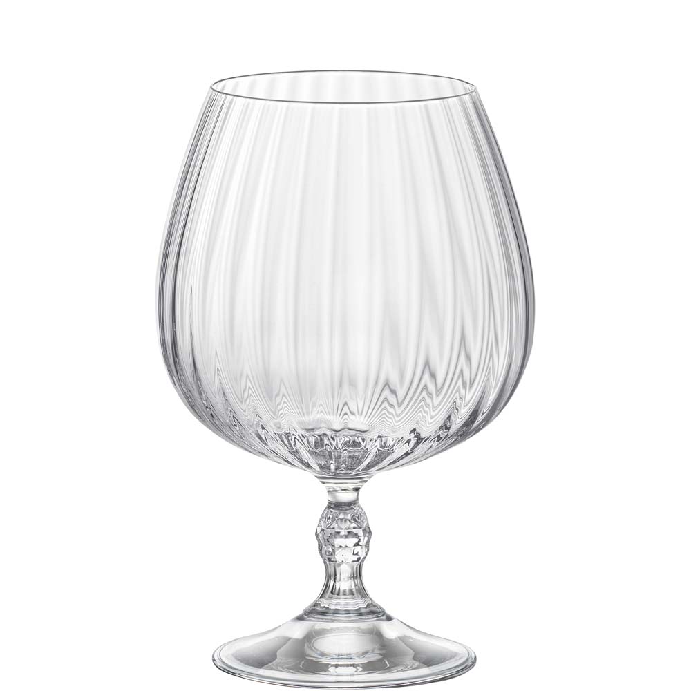Bormioli Rocco America 20s Cognacschwenker, Cognacglas, 650ml, Kristallglas, transparent, 6 Stück