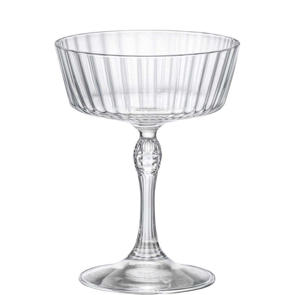 Bormioli Rocco America 20s Fizz Cocktailglas, Cocktailschale, 10.7cm, 275ml, Kristallglas, transparent, 6 Stück