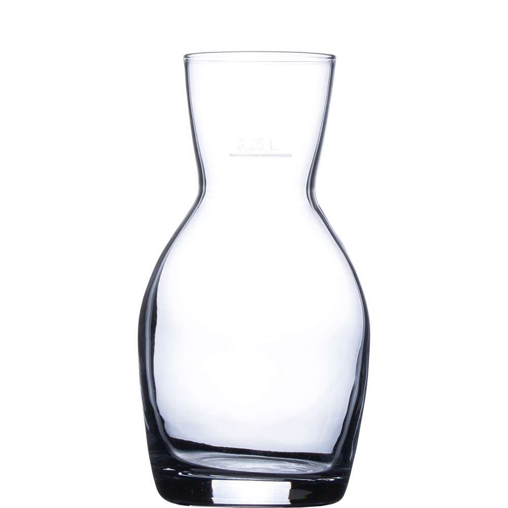 Bormioli Rocco Ypsilon Bulboso Karaffe, 290ml, mit Füllstrich bei 0.25l, Kristallglas, transparent, 1 Stück