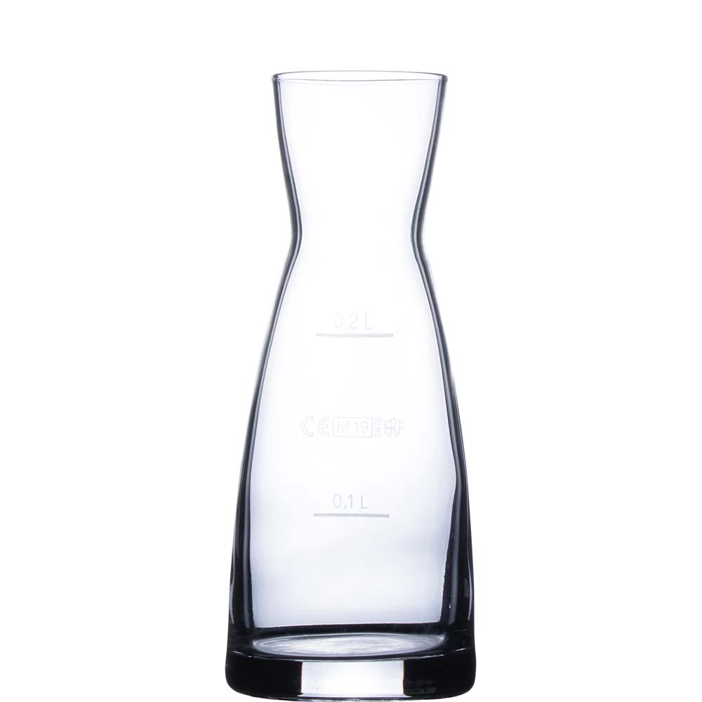 Bormioli Rocco Ypsilon Karaffe, 285ml, mit Füllstrich bei 0.1l+0.2l, Kristallglas, transparent, 1 Stück