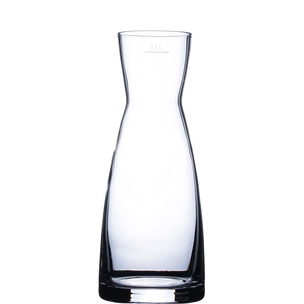Bormioli Rocco Ypsilon Karaffe, 554ml, mit Füllstrich bei 0.5l, Kristallglas, transparent, 1 Stück