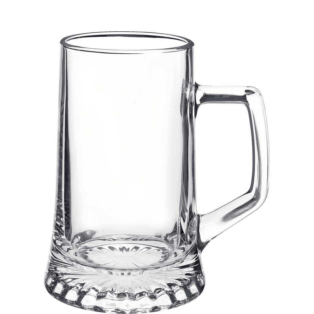 Bormioli Rocco Stern Bierseidel, Bierkrug, Bierglas, 510ml, Glas, transparent, 6 Stück