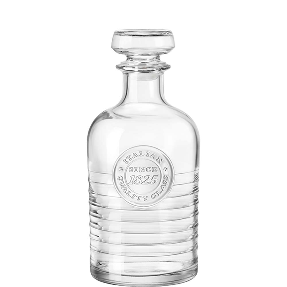 Bormioli Rocco Officina 1825 Karaffe mit Stopfen, 1 Liter, Glas, transparent, 1 Stück