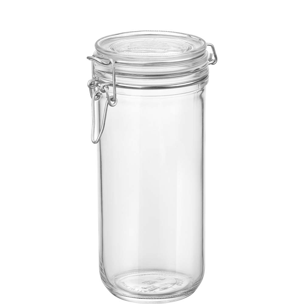 Bormioli Rocco Fido Einmachglas rund, 1 Liter, Glas, transparent, 1 Stück