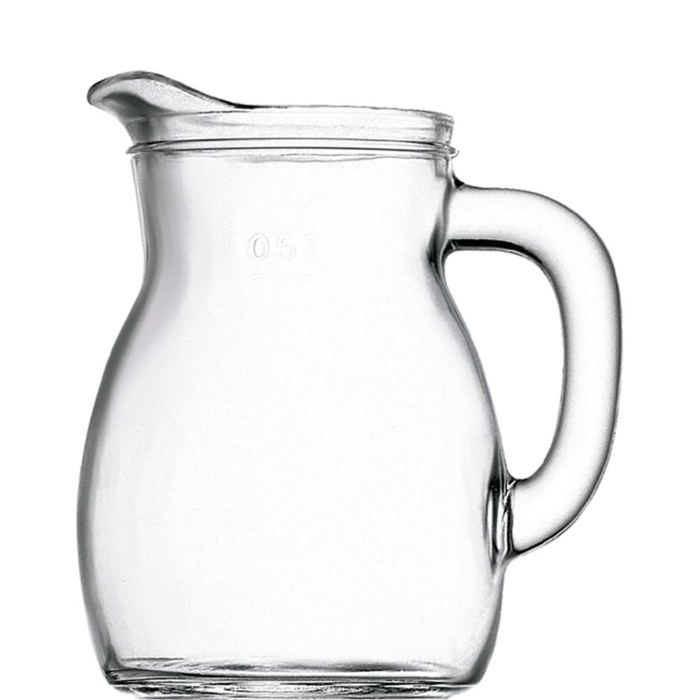 Bormioli Rocco Bistrot Krug, 610ml, mit Füllstrich bei 0.5l, Glas, transparent, 1 Stück