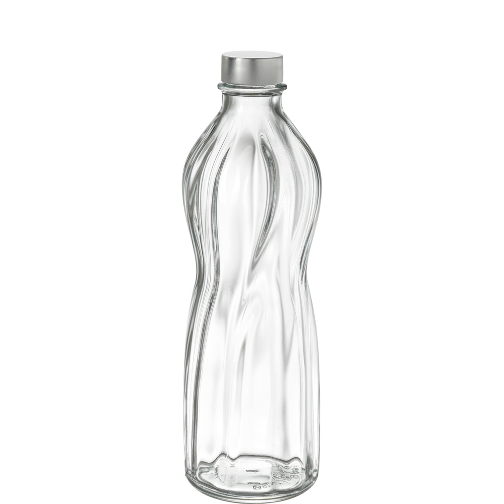 Bormioli Rocco Aqua Flasche mit Metallschraubverschluss, 750ml, Glas, transparent, 1 Stück