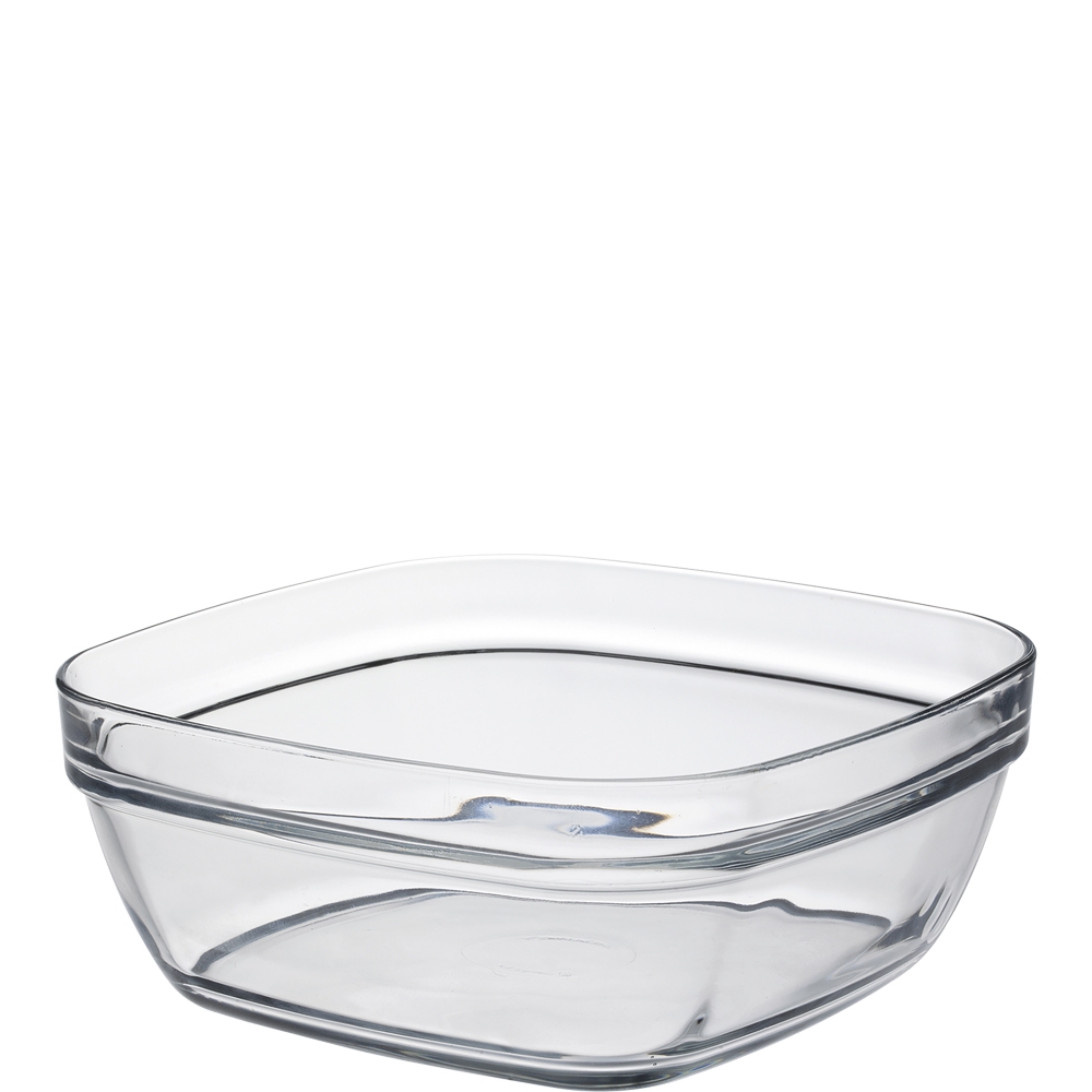 Duralex Lys Stapelschale quadratisch, 20cm, 1.97 Liter, Glas gehärtet, transparent, 1 Stück