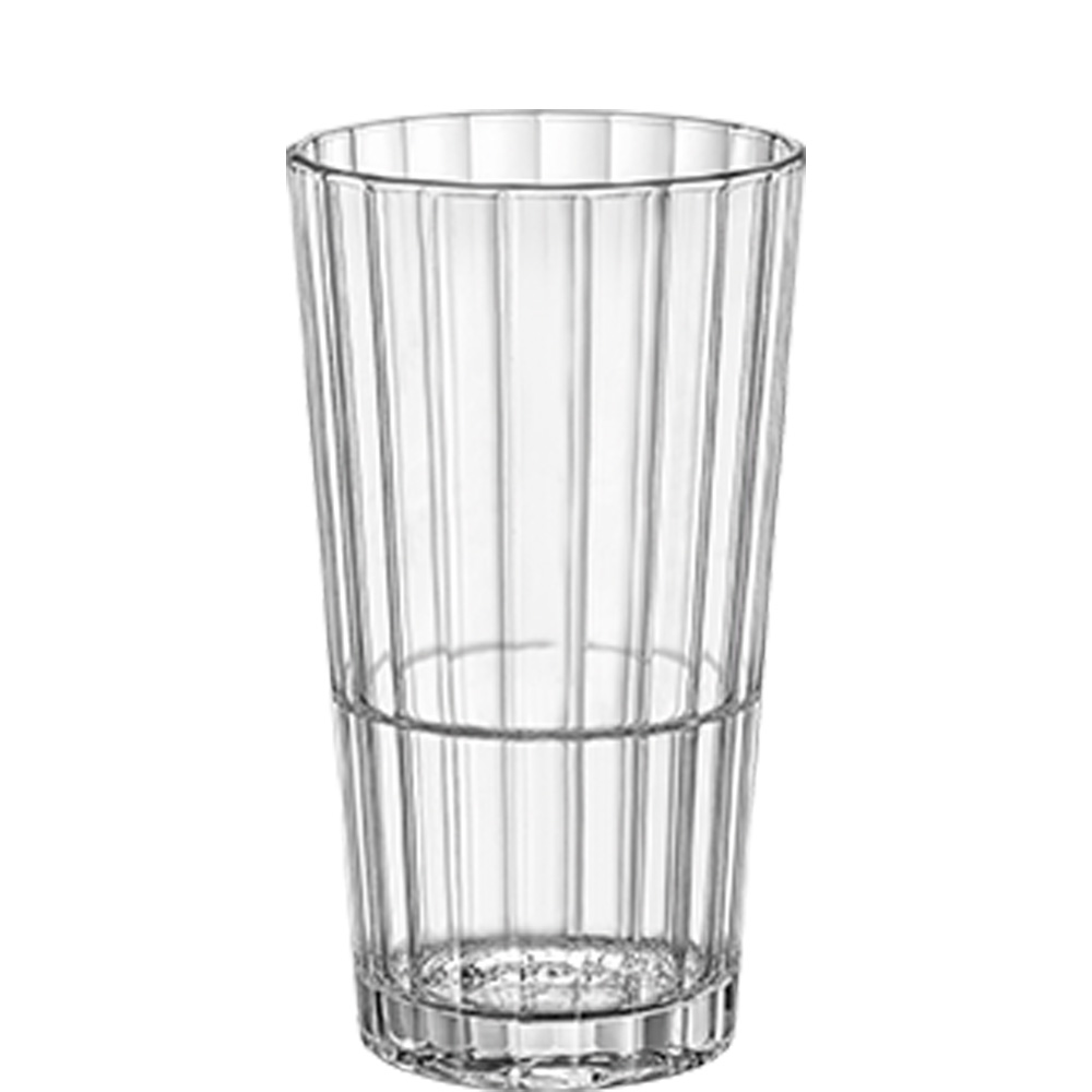 Bormioli Rocco Oxford Bar Longdrink, stapelbar, 395ml, Glas gehärtet, transparent, 6 Stück