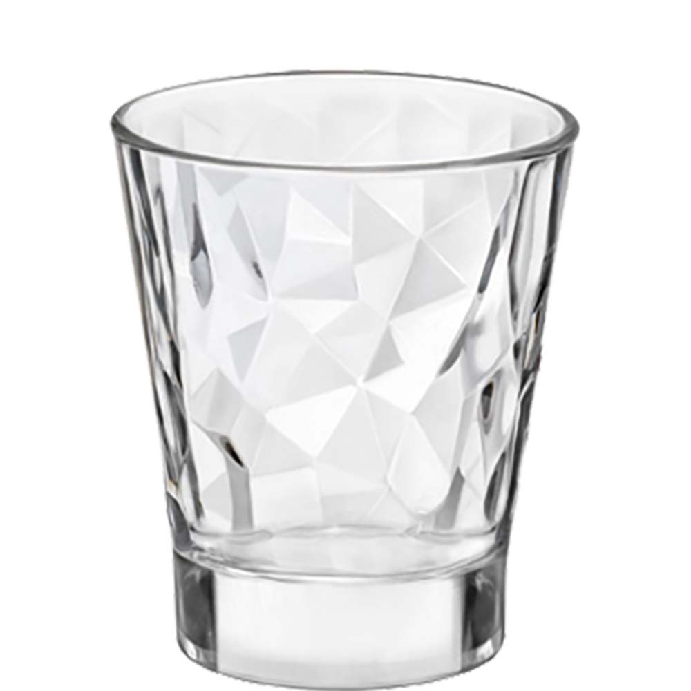 Bormioli Rocco Diamond Schnapsglas, Shotglas, Stamper, 80ml, Glas, transparent, 6 Stück