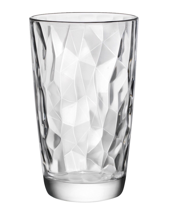 Bormioli Rocco Diamond  Longdrink, 470ml, mit Füllstrich bei 0.3l, Glas, transparent, 6 Stück