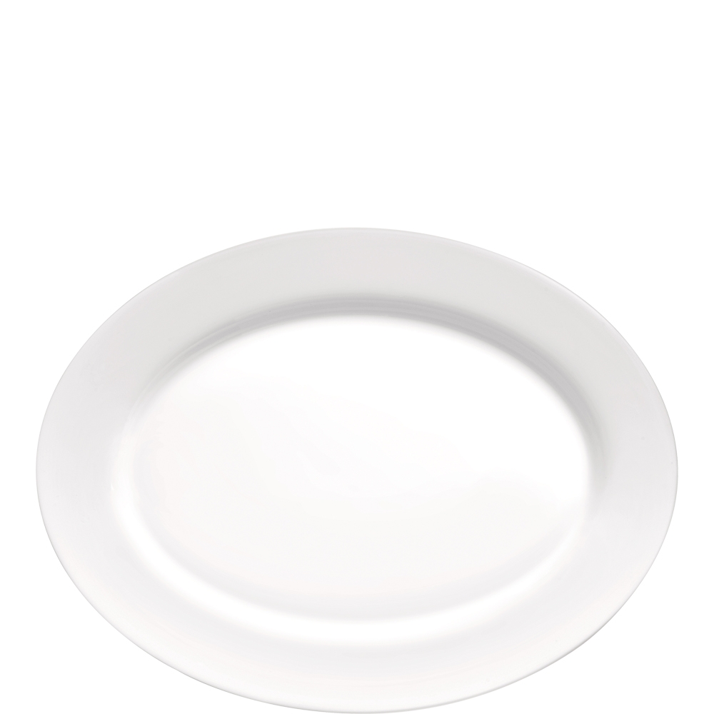 Bormioli Rocco Grangusto White Platte oval, 35cm, Opal, weiß, 6 Stück