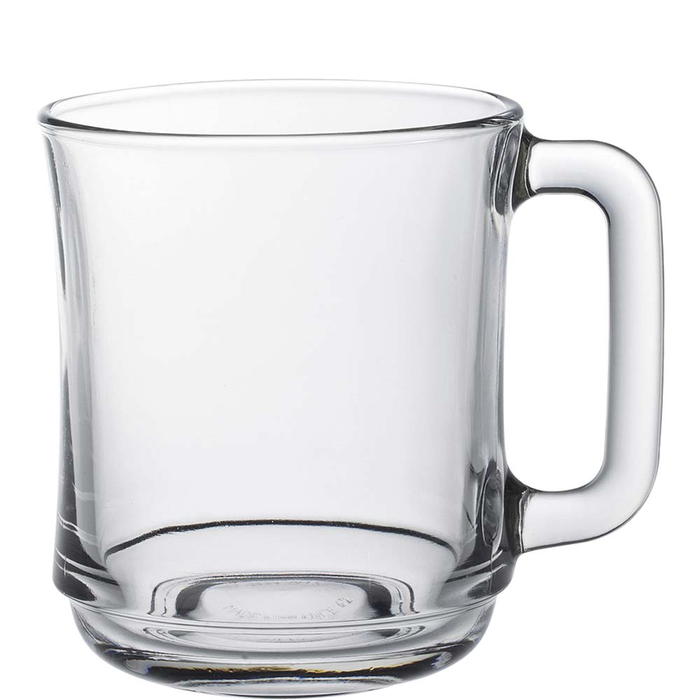 Duralex Lys Bockbecher, Kaffeebecher, Kaffeetasse, stapelbar, 310ml, Glas gehärtet, transparent, 6 Stück
