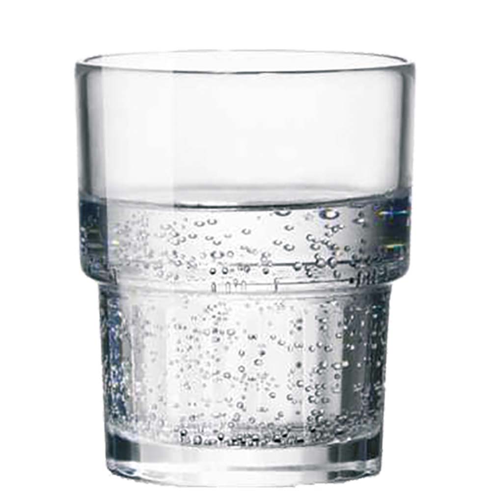 Bormioli Rocco Lyon Tumbler, Trinkglas, stapelbar, 210ml, Glas gehärtet, transparent, 6 Stück