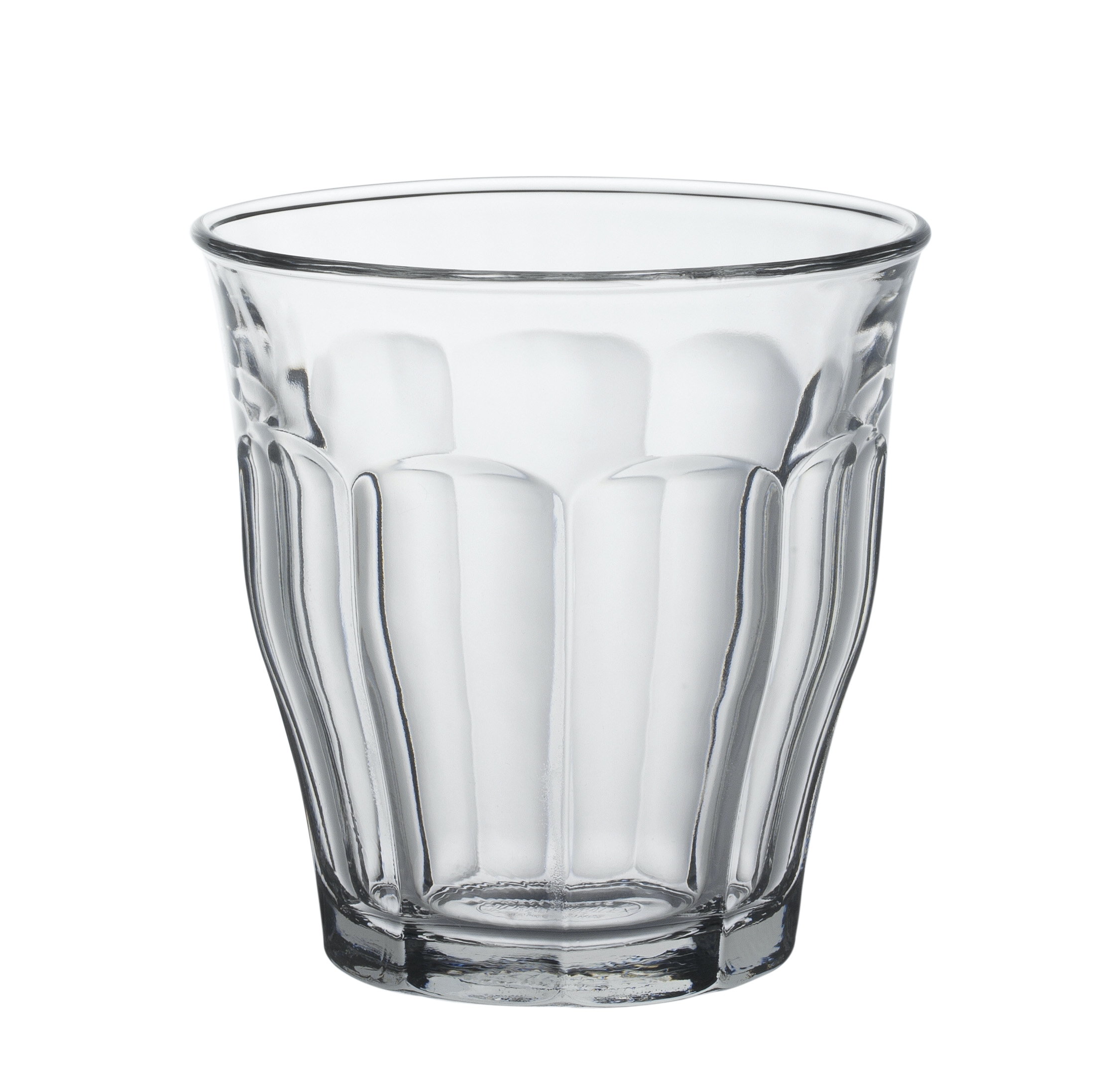 Duralex Picardie Tumbler, Trinkglas, 250ml, mit Füllstrich bei 0.2l, Glas gehärtet, transparent, 6 Stück