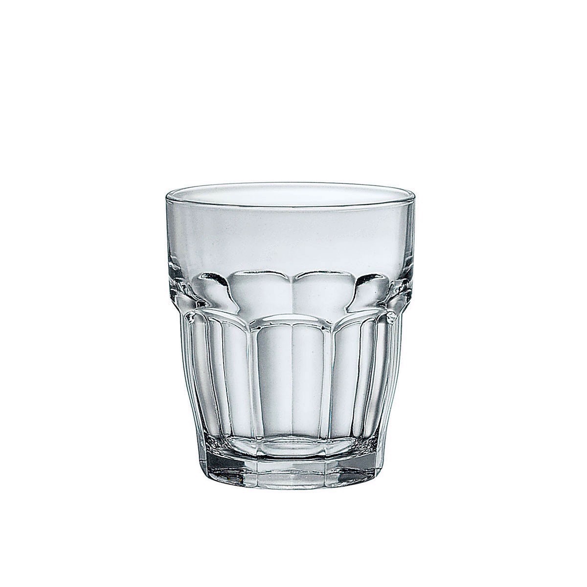 Bormioli Rocco Rock Bar Tumbler, Trinkglas, stapelbar, 270ml, Glas gehärtet, transparent, 6 Stück