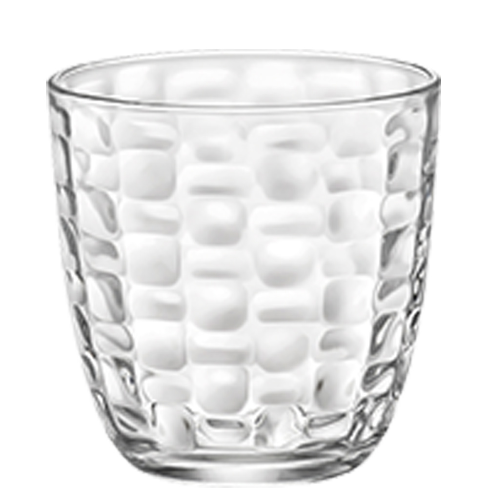Bormioli Rocco Mat Tumbler, Trinkglas, 293ml, Glas, transparent, 6 Stück