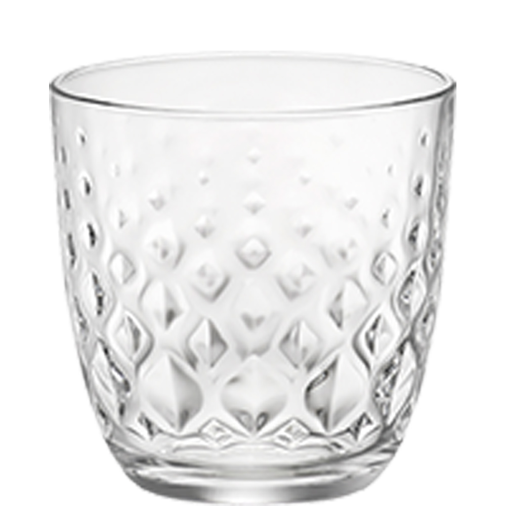 Bormioli Rocco Glit Acqua Tumbler, Trinkglas, 293ml, Glas, transparent, 6 Stück