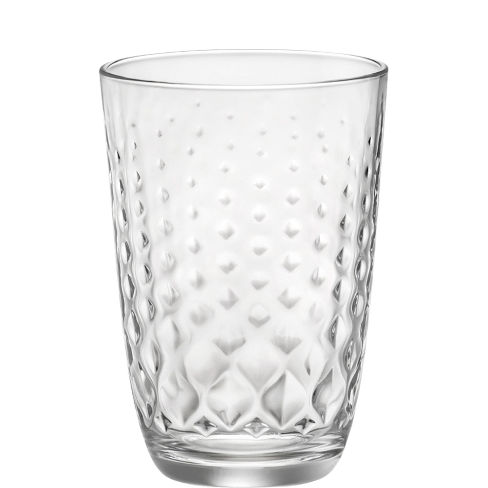 Bormioli Rocco Glit Longdrink, 395ml, Glas, transparent, 6 Stück