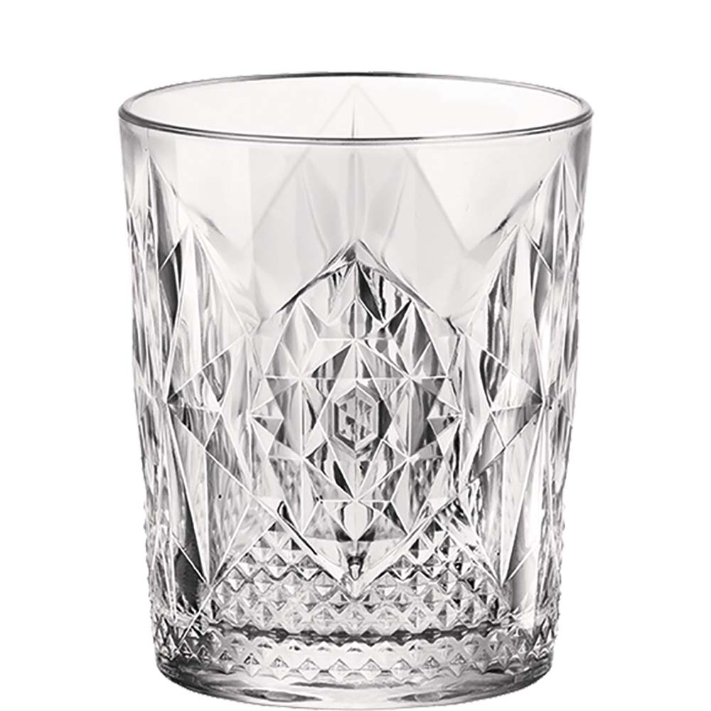 Bormioli Rocco Stone Tumbler, Trinkglas, 390ml, Glas, transparent, 6 Stück