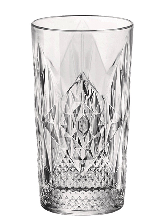 Bormioli Rocco Stone Longdrink, 490ml, mit Füllstrich bei 0.4l, Glas, transparent, 6 Stück