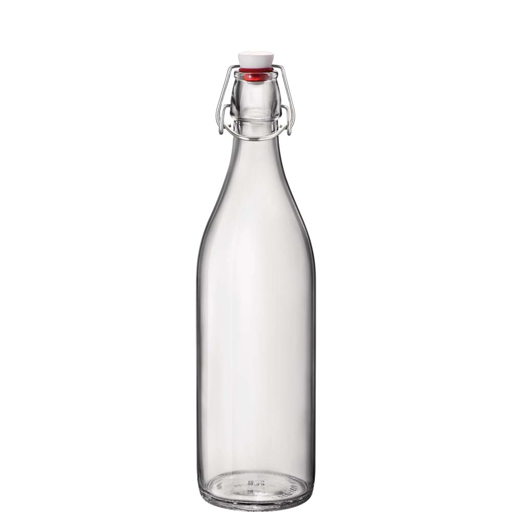 Bormioli Rocco Giara Bügelflasche, 1 Liter, Glas, transparent, 1 Stück