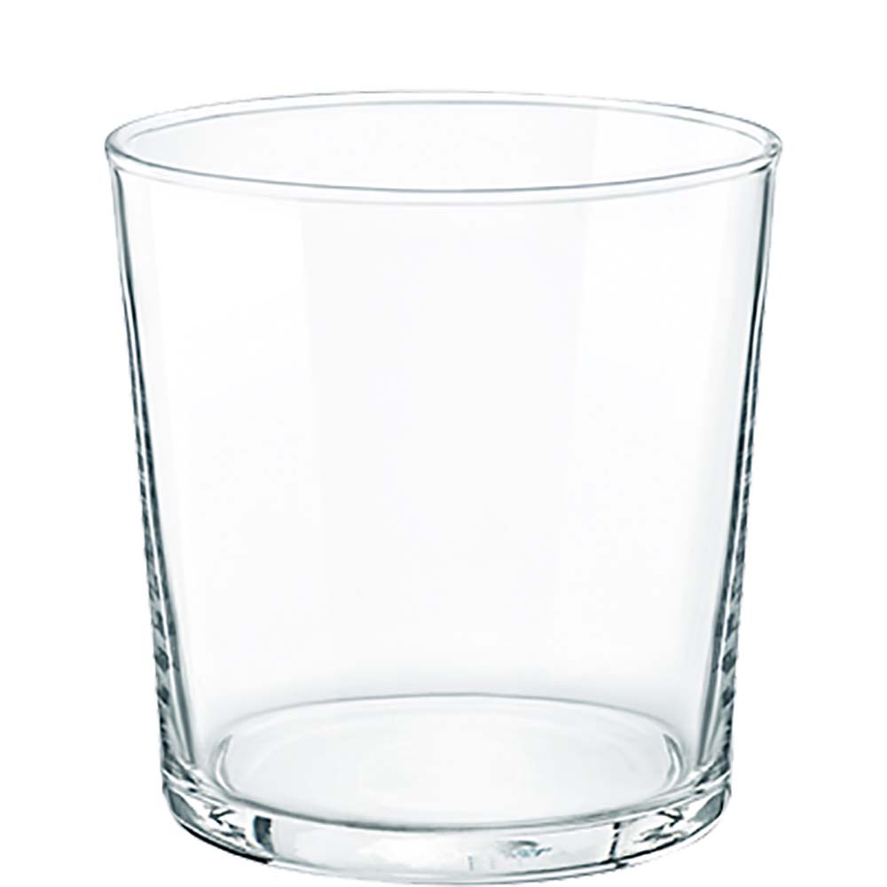 Bormioli Rocco Bodega Tumbler, Trinkglas, 355ml, mit Füllstrich bei 0.2l, Glas gehärtet, transparent, 12 Stück