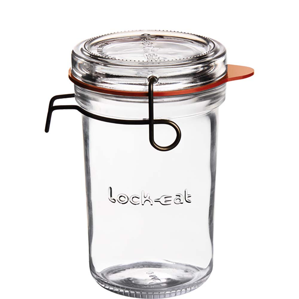 Luigi Bormioli Lock-Eat Einmachglas mit Deckel, 350ml, Glas, transparent, 1 Stück