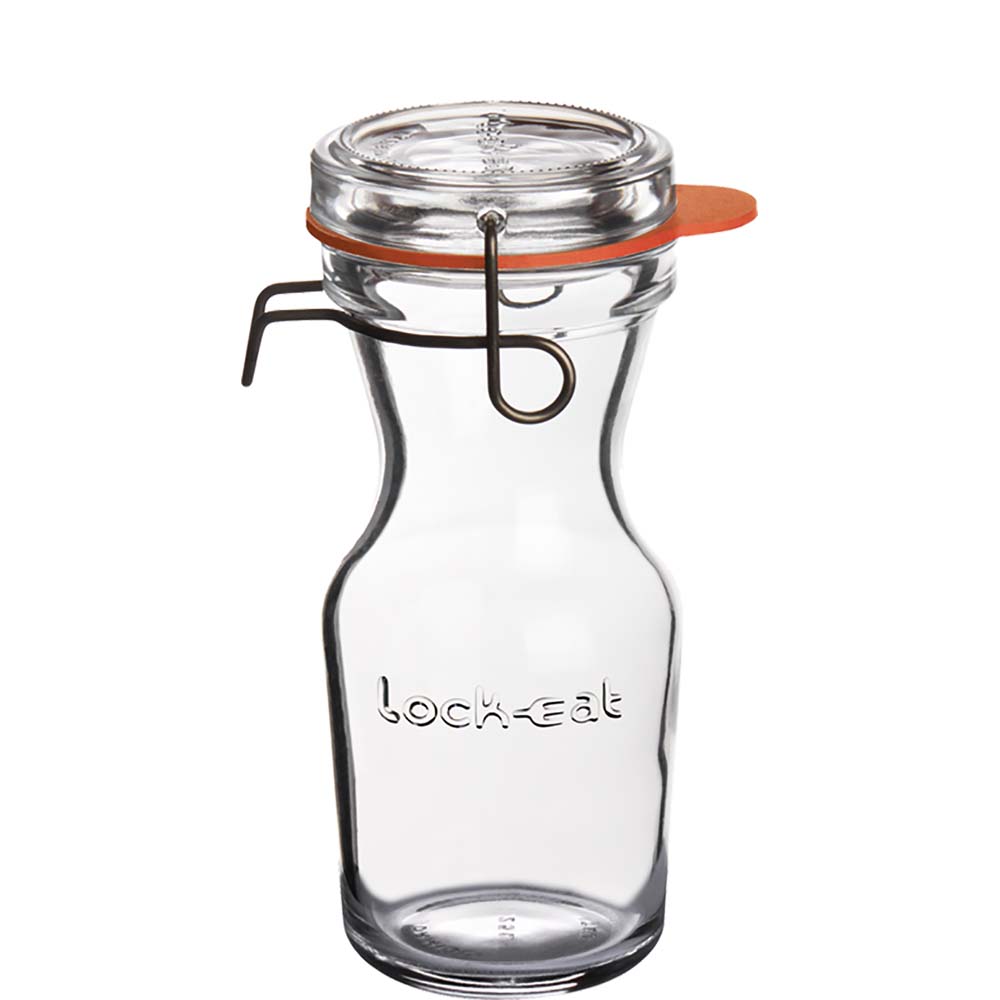 Luigi Bormioli Lock-Eat Karaffe mit Deckel, 250ml, Glas, transparent, 1 Stück