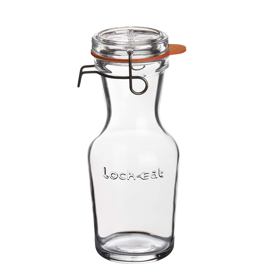 Luigi Bormioli Lock-Eat Karaffe mit Deckel, 500ml, Glas, transparent, 1 Stück
