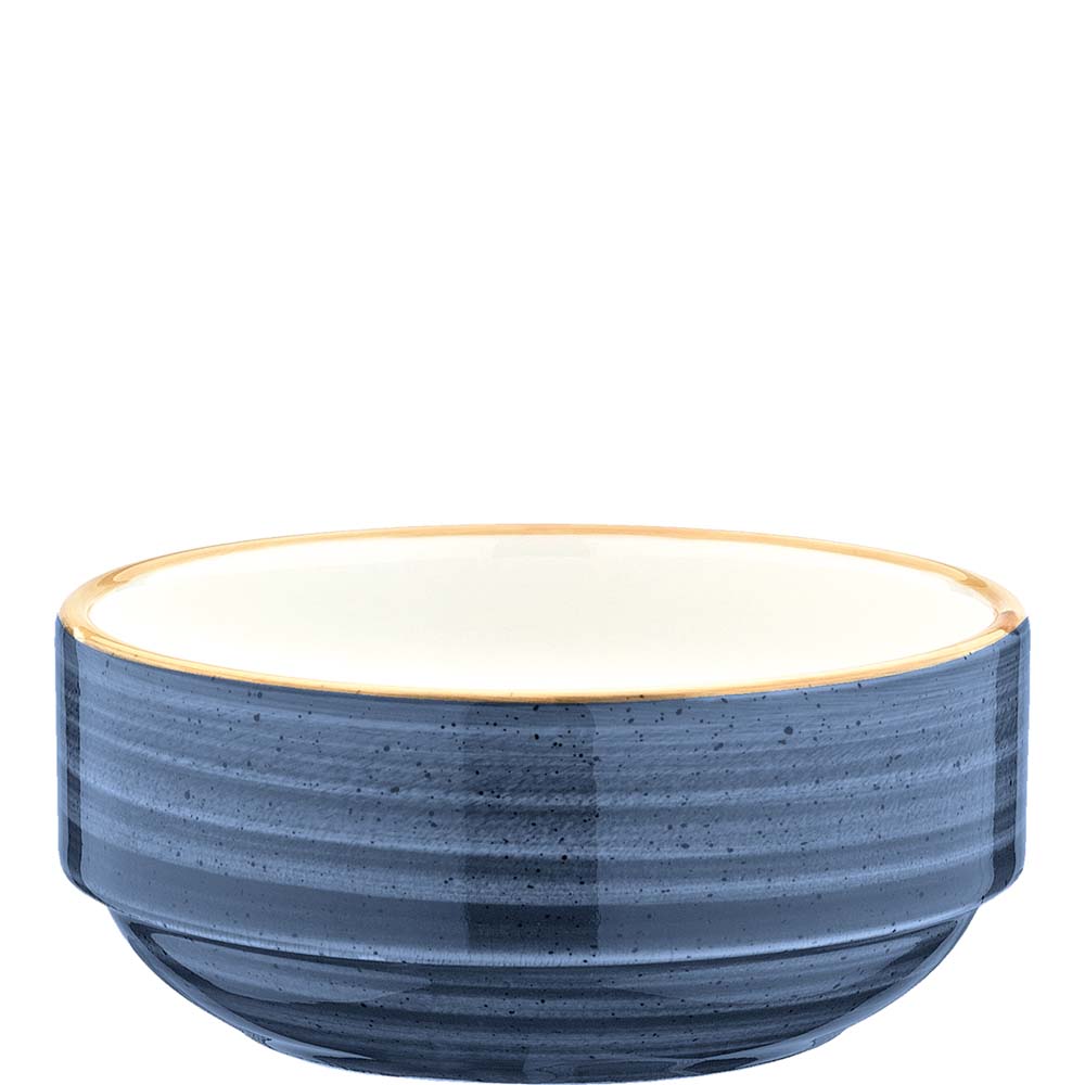 Bonna Premium Porcelain Aura Dusk Banquet Stapelschale, 14cm, 500ml, Premium Porzellan, blau, 1 Stück