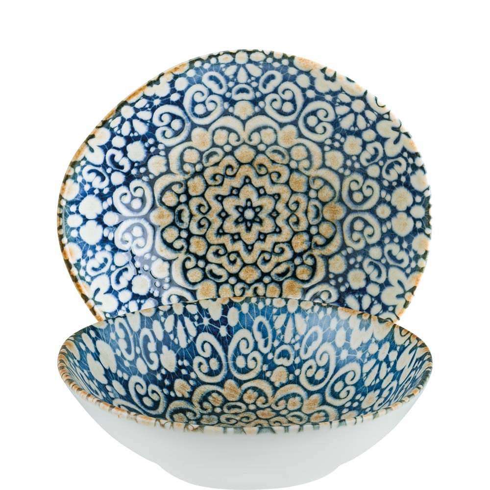 Bonna Premium Porcelain Alhambra Vago Schälchen, 470ml, Premium Porzellan, blau, 1 Stück