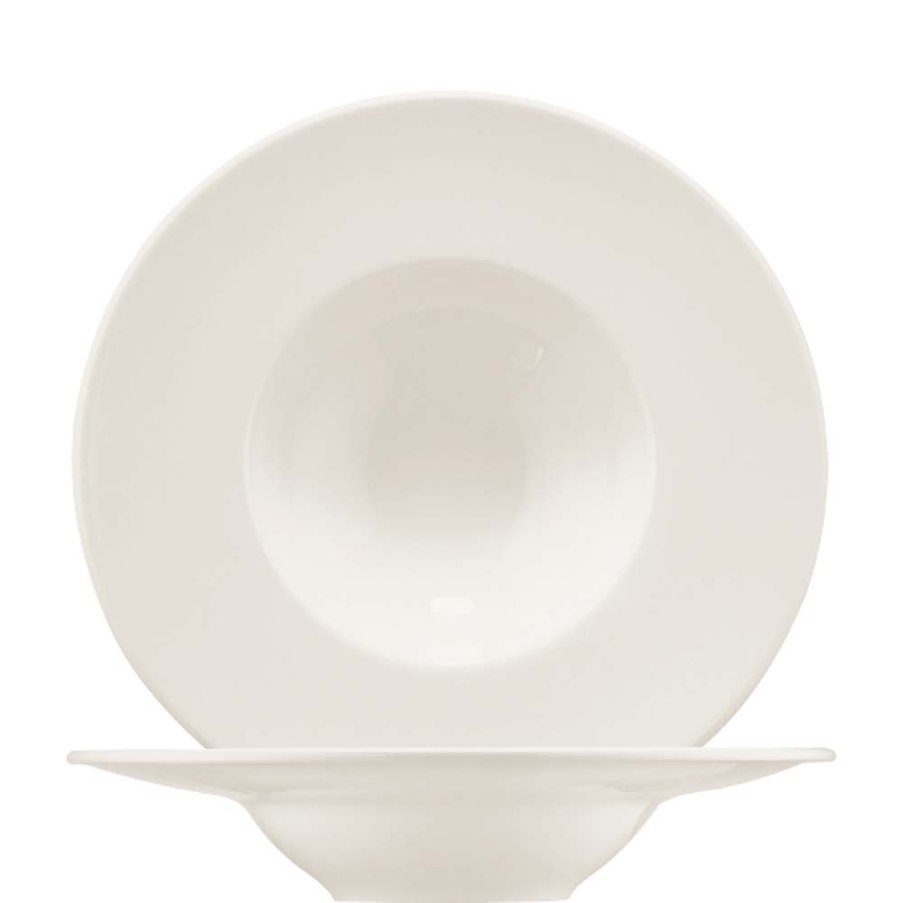 Bonna Premium Porcelain Cream Pastateller, 28cm, 400ml, Premium Porzellan, creme-weiß, 1 Stück