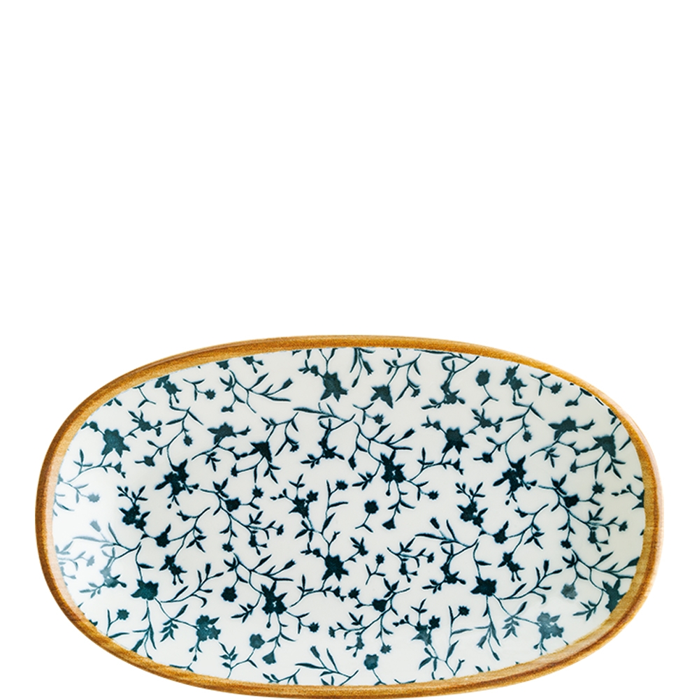 Bonna Premium Porcelain Calif Gourmet Platte oval, 33.5cm, Premium Porzellan, blau, 1 Stück