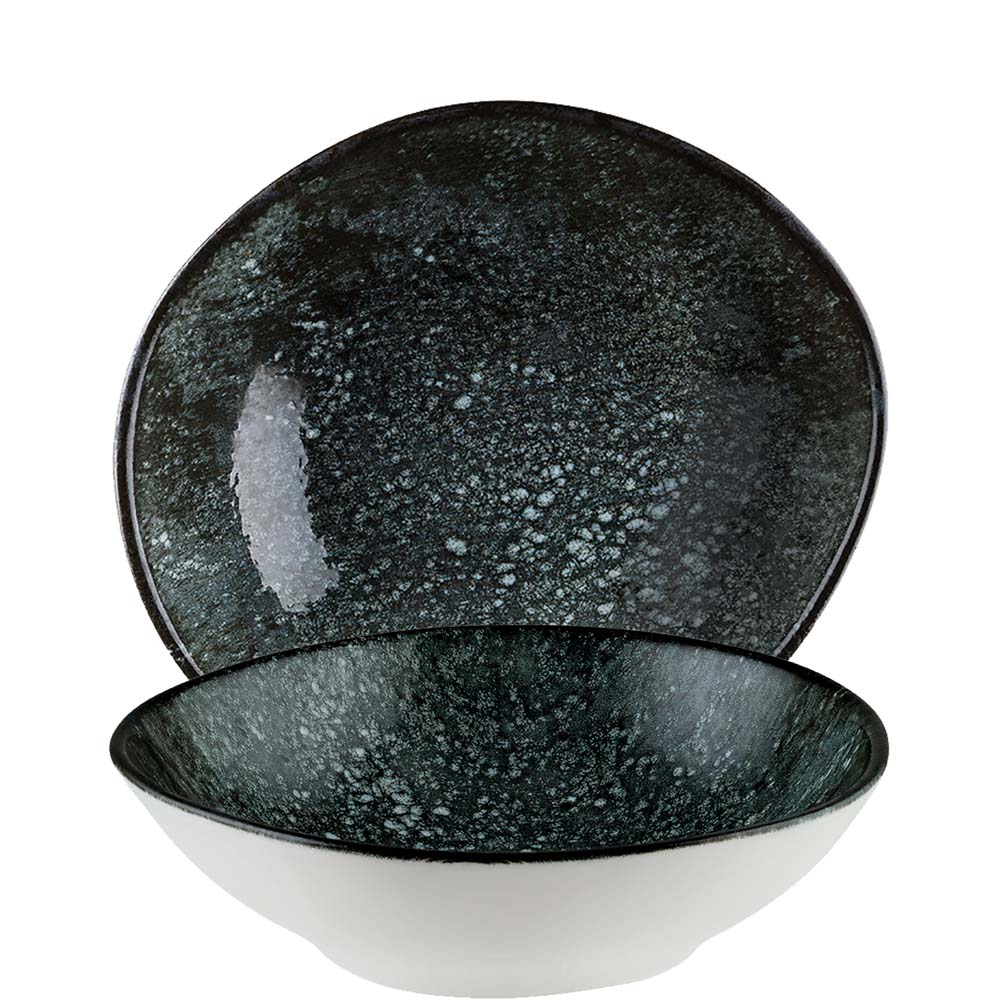 Bonna Premium Porcelain Cosmos Black Vago Schälchen, 470ml, Premium Porzellan, schwarz, 1 Stück