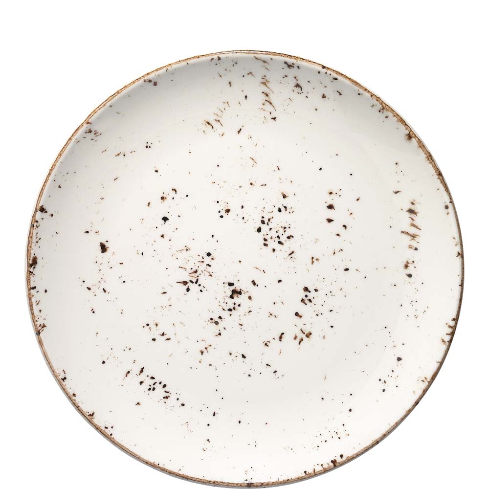 Bonna Premium Porcelain Grain Gourmet Teller flach, 25cm, 25cm, Premium Porzellan, creme-weiß, 1 Stück