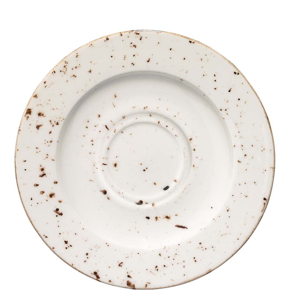 Bonna Premium Porcelain Grain Rita Untertasse, 16cm, Premium Porzellan, creme-weiß, 1 Stück
