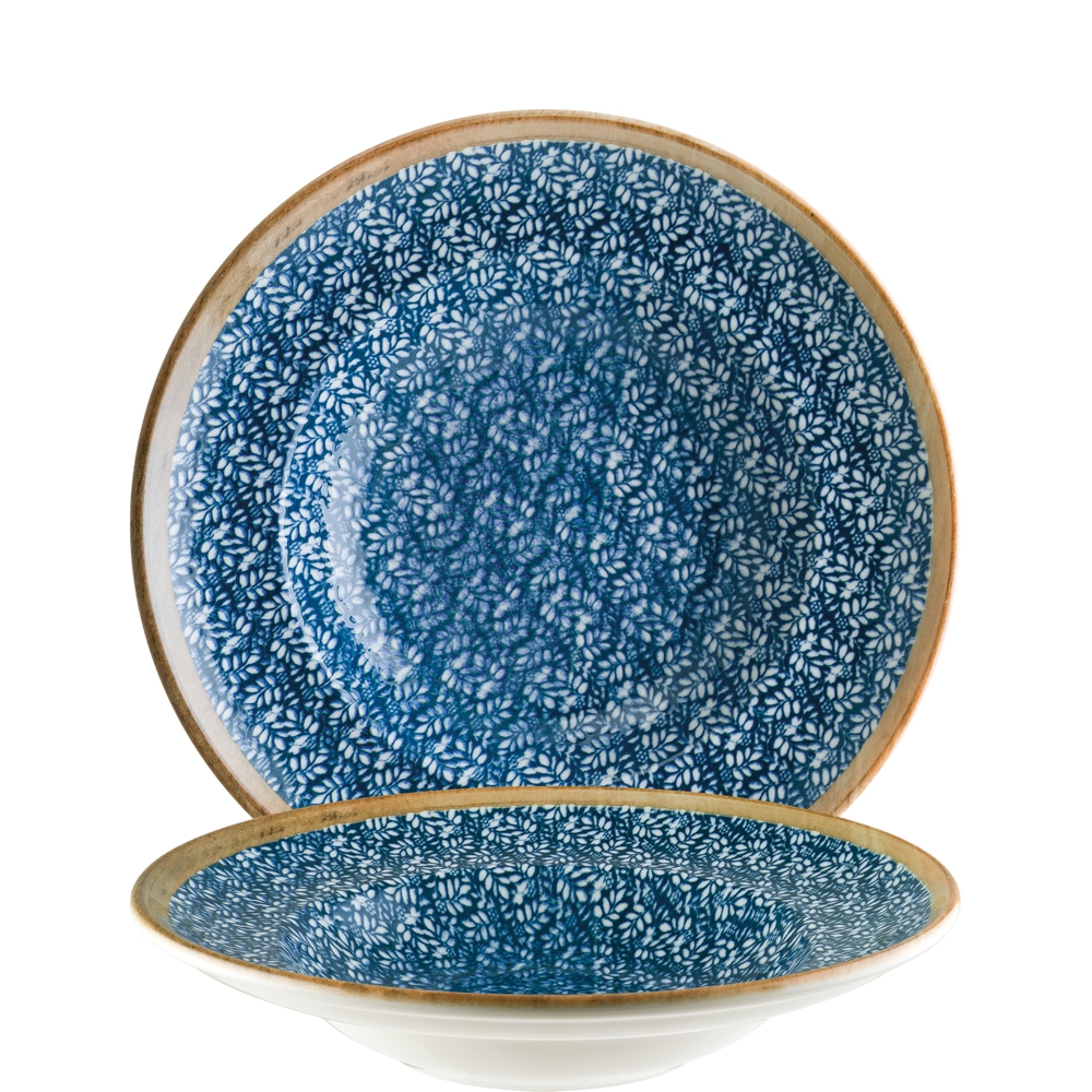 Bonna Premium Porcelain Lupin Gourmet Pastateller, 26.8cm, 450ml, Premium Porzellan, blau, 1 Stück