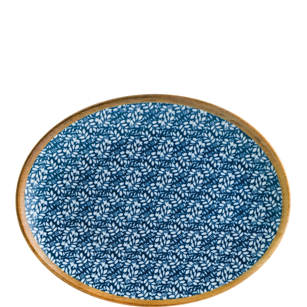 Bonna Premium Porcelain Lupin Moove Platte oval, 25cm, Premium Porzellan, blau, 1 Stück