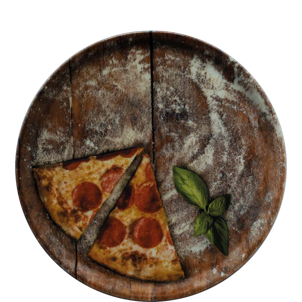 Saturnia Napoli Flour Dekor Pizzateller Pizza, 33cm, 32.9cm, Porzellan, pizza, 1 Stück