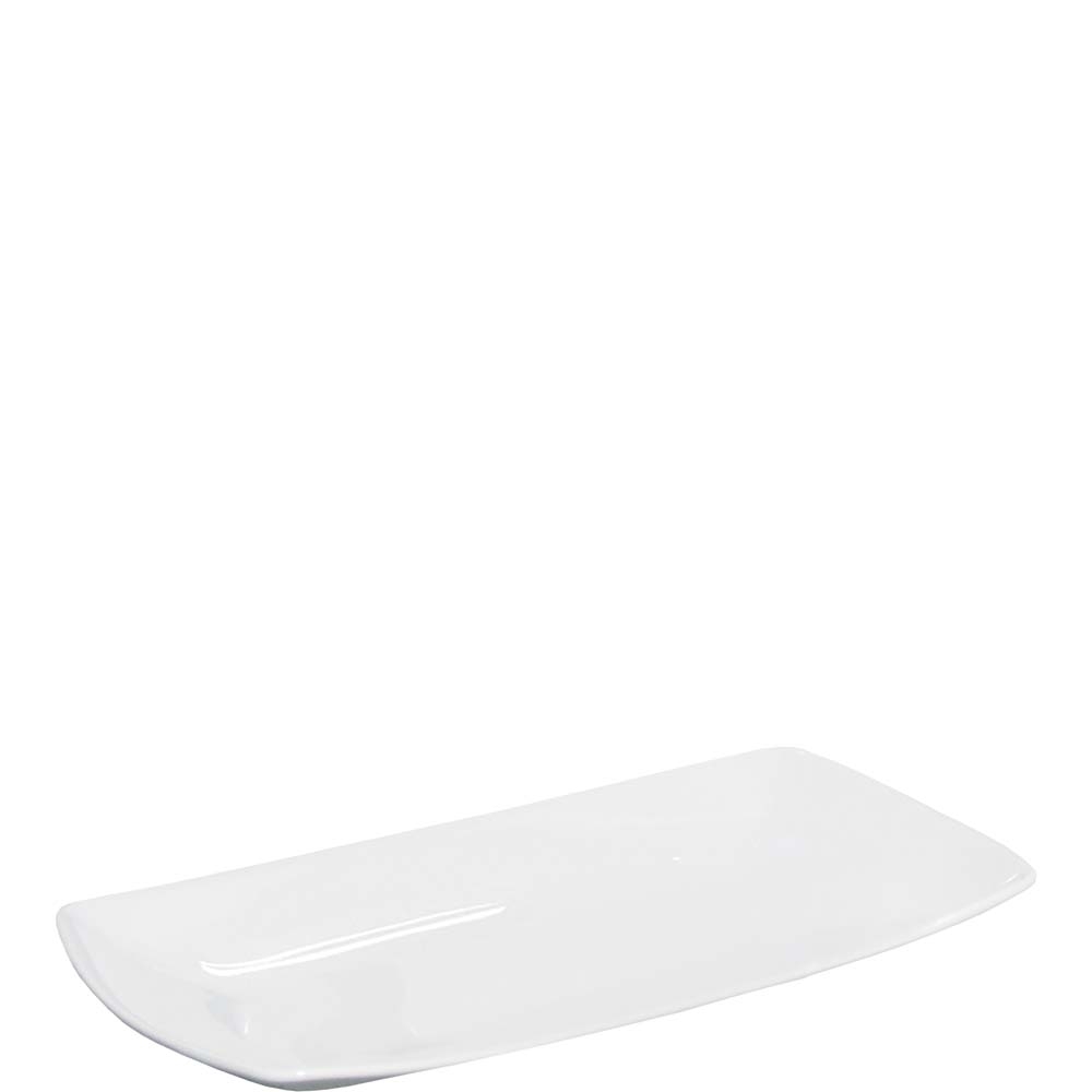 Saturnia Tokio White Rechteckplatte, 25.5cm, Porzellan, weiß, 1 Stück