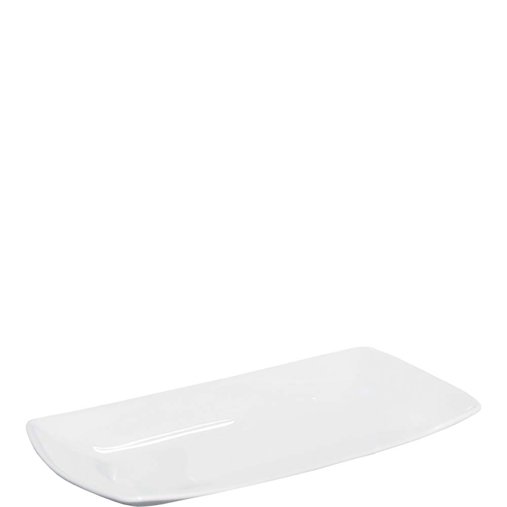 Saturnia Tokio White Rechteckplatte, 36.5cm, Porzellan, weiß, 1 Stück