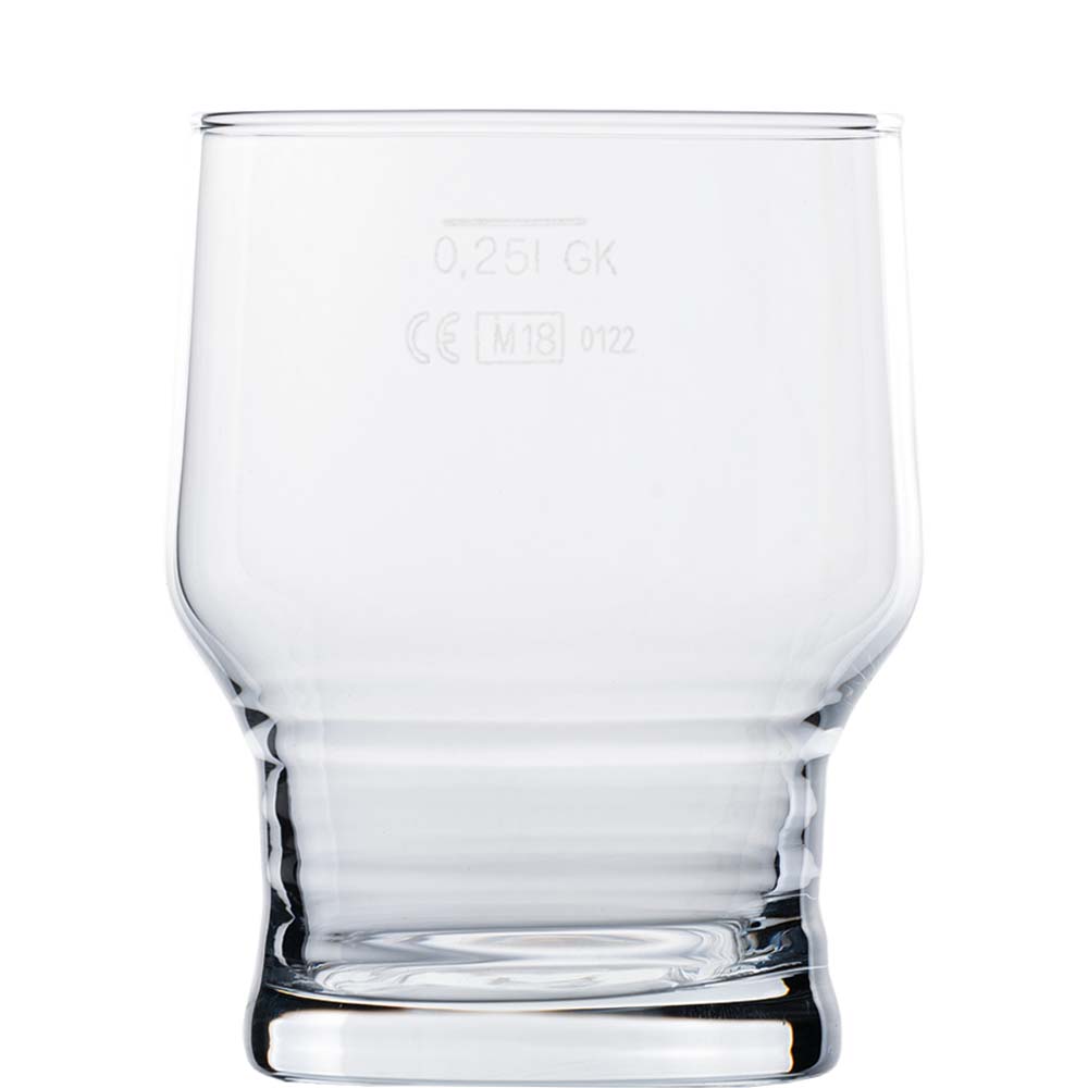 TableRoc Pfalz Tumbler, Trinkglas, 300ml, mit Füllstrich bei 0.25l, Glas, transparent, 12 Stück