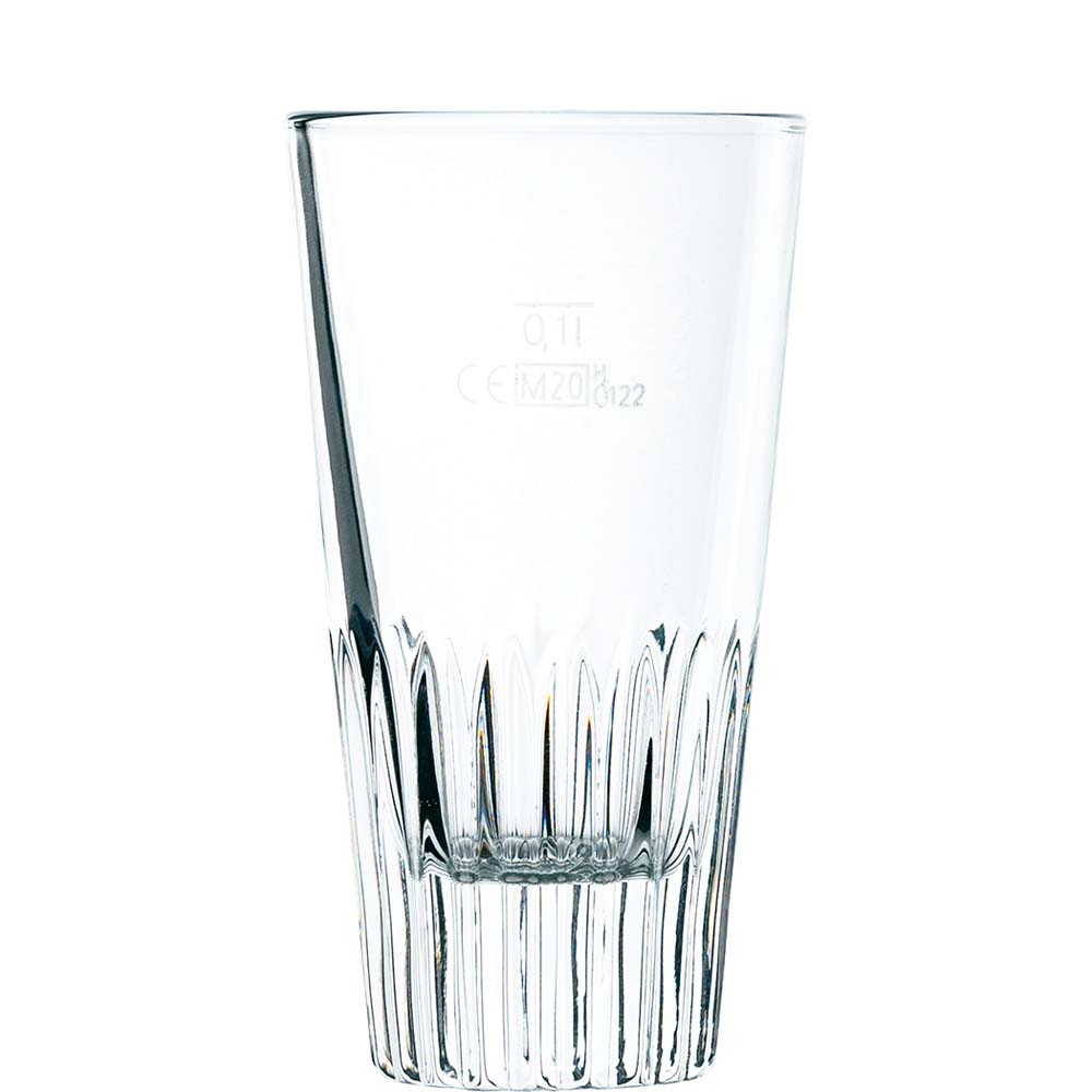 Arcoroc Realo Rialto Tumbler, Trinkglas, 160ml, mit Füllstrich bei 0.1l, Glas, transparent, 6 Stück