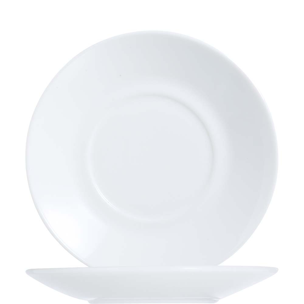 Luminarc Cylindrique White Untertasse, 13.8cm, Opal, weiß, 6 Stück