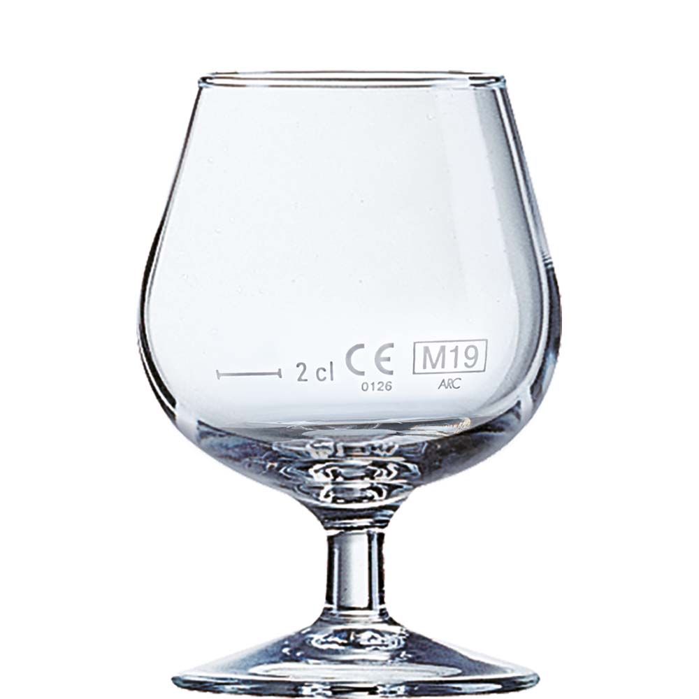 Arcoroc Degustation Cognacschwenker, Cognacglas, 150ml, mit Füllstrich bei 2cl, Glas, transparent, 12 Stück