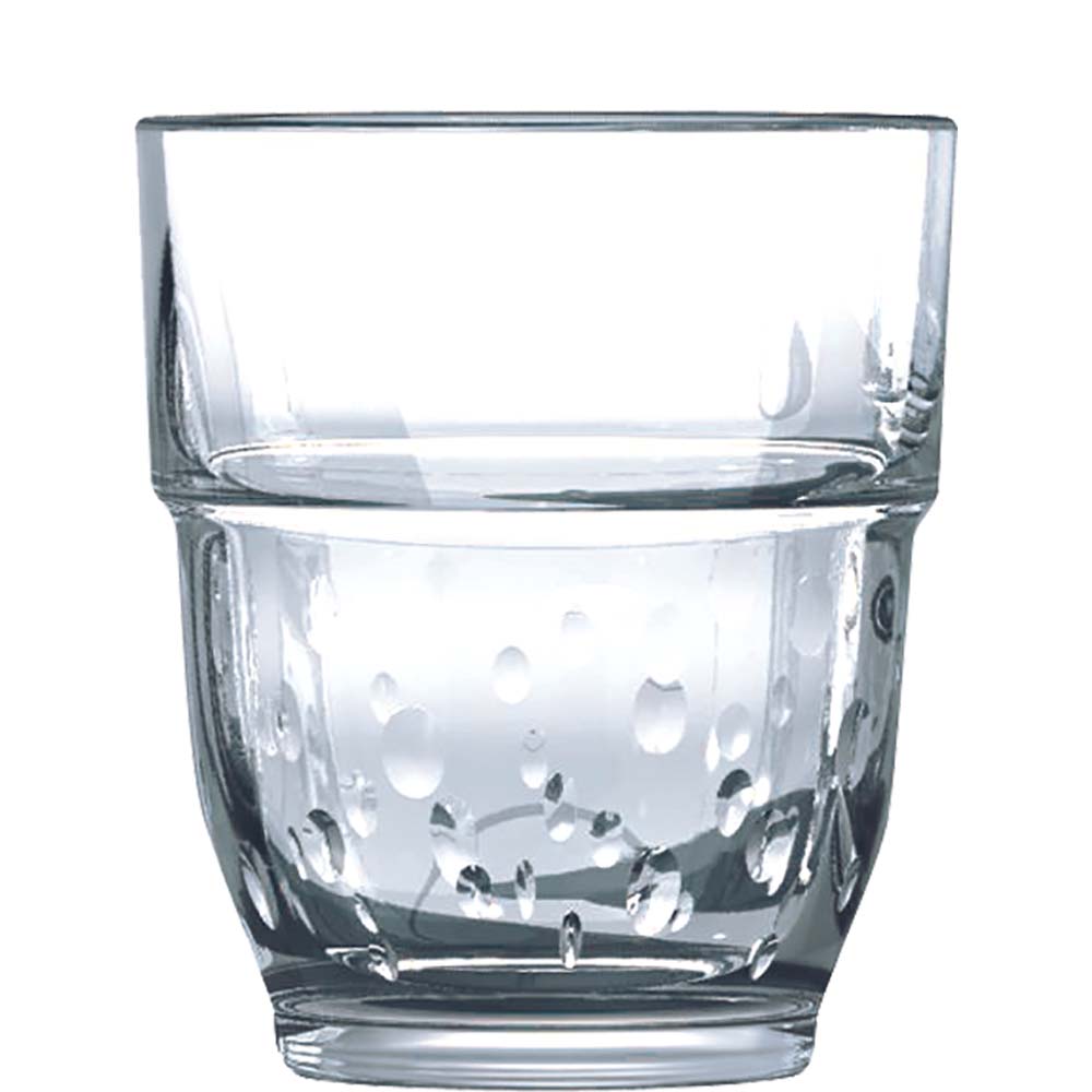 Arcoroc Stacky Oxygene Tumbler, Trinkglas, stapelbar, 160ml, Glas gehärtet, transparent, 6 Stück