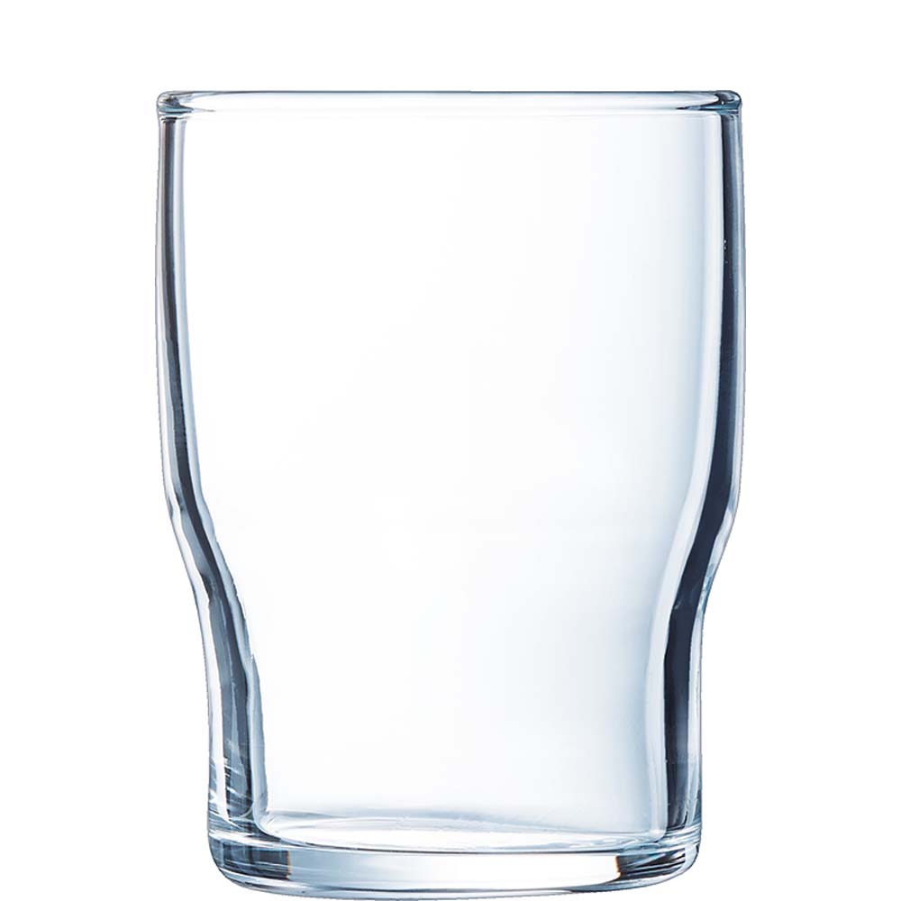 Arcoroc Campus Tumbler, Trinkglas, stapelbar, 180ml, mit Füllstrich bei 0.1l, Glas gehärtet, transparent, 6 Stück