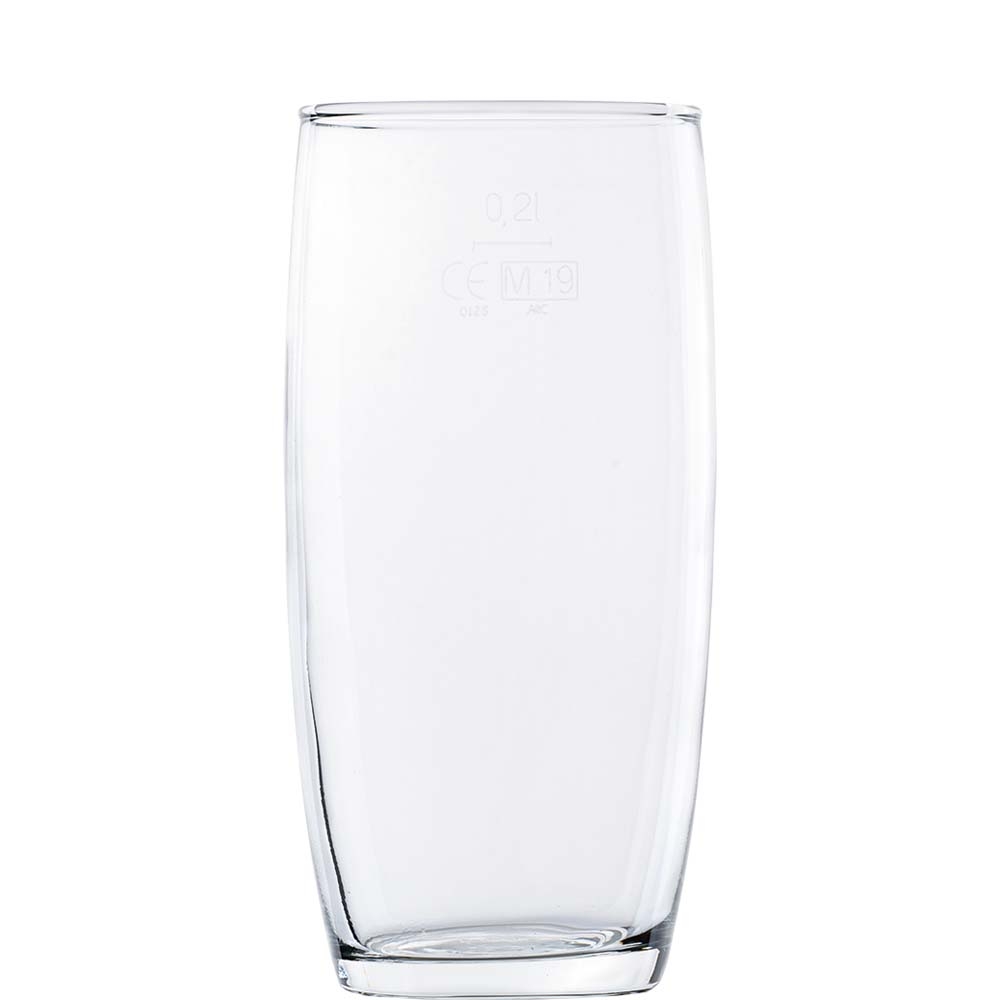 Arcoroc Baril Trinkglas, Wasserglas, Saftglas, 250ml, mit Füllstrich bei 0.2l, Glas, transparent, 12 Stück